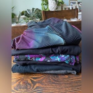 Six Colorful Patterned Leggings Bundle
